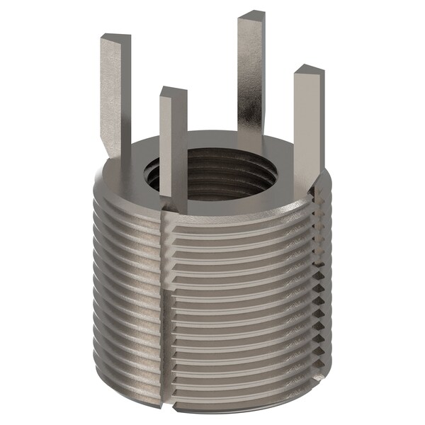 Key Locking Thread Insert, Extra Heavy Wall, 4 Keys, 3/4"-16 Int Thd Sz, 1 1/4"-12 Ext Thd Sz, 10 PK