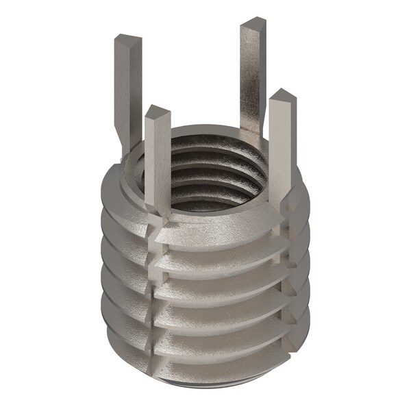 Key Locking Thread Insert, Thin Wall, 4 Keys, 5/16"-24 Int Thrd Sz, 7/16"-14 Ext Thrd Sz, 10 PK