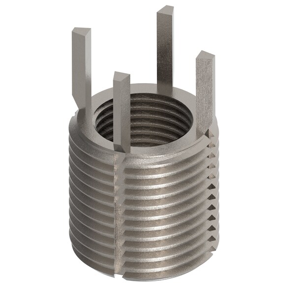 Key Locking Thread Insert, Heavy Wall, 4 Keys, 5/8"-18 Int Thrd Sz, 7/8"-14 Ext Thrd Sz, 10 PK