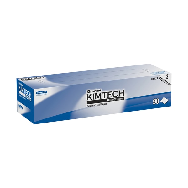 Kimwipes Low-Lint Wipers, 2 Ply, 14.7" x 16.6", White, 90/Box, PK15
