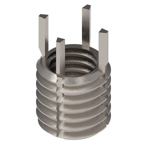 Key Locking Thread Insert, Thin Wall, 4 Keys, 1/2"-20 Int Thrd Sz, 5/8"-11 Ext Thrd Sz, 10 PK