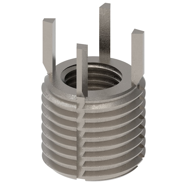 Key Locking Thread Insert, Extra Heavy Wall, 4 Key, 7/16"-20 Int Thd Sz, 11/16"-11 Ext Thd Sz, 10 PK