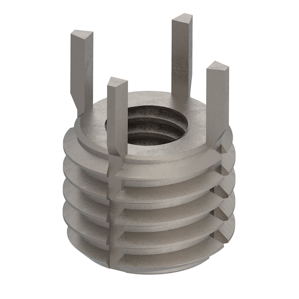 Key Locking Thread Insert, Extra Heavy Wall, 4 Keys, 5/16"-18 Int Thd Sz, 9/16"-12 Ext Thd Sz, 10 PK