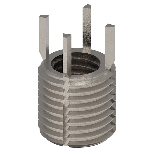 Key Locking Thread Insert, Thin Wall, 4 Keys, M10-1.50 Int Thrd Sz, M14-1.50 Ext Thrd Sz, 10 PK