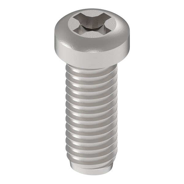 Thread Cutting Screw, M3 x 10 mm, Zinc Plated Steel Fillister Head Phillips Drive, 500 PK