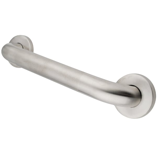 Traditional GB1212CT 12" Stainless Steel Grab Bar, 15" L, 18 ga. Stainless Steel, Brushed Nickel