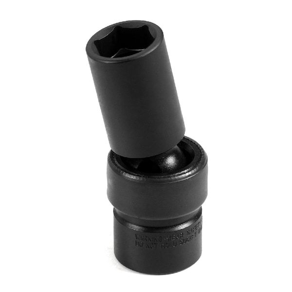 3/8" Drive, 13mm Metric Socket, 6 Points, Univ Semi Deep, 3/8"Dr, 13mm