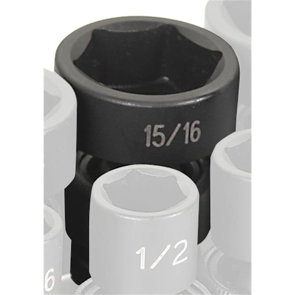 3/8" Drive, 15/16 Size, SAE Socket, 6 Points