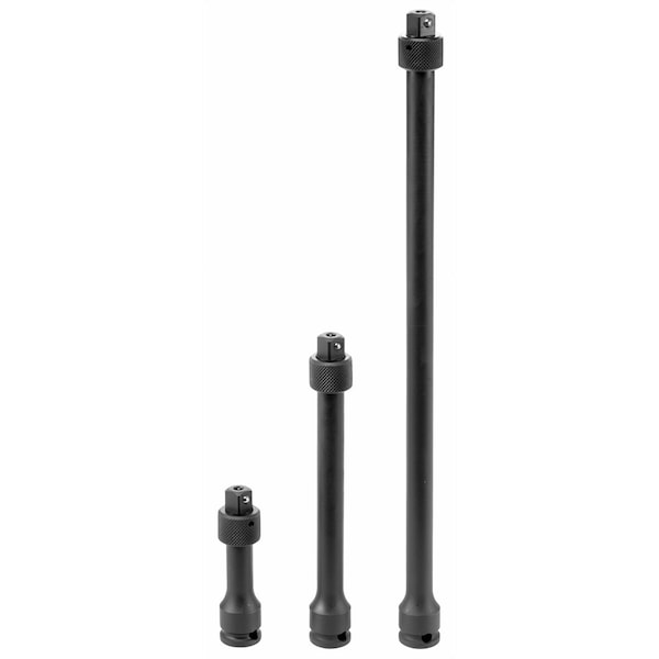 Locking Extension Set 3/8" Dr, 3"; 6"; 12" L, 3 Pieces