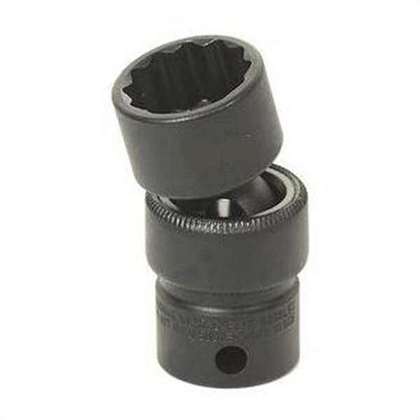 3/8" Drive, 3/4 Size, SAE Socket, 12 Points, 3/4", 3/8"D, Univ 12pt., Blk