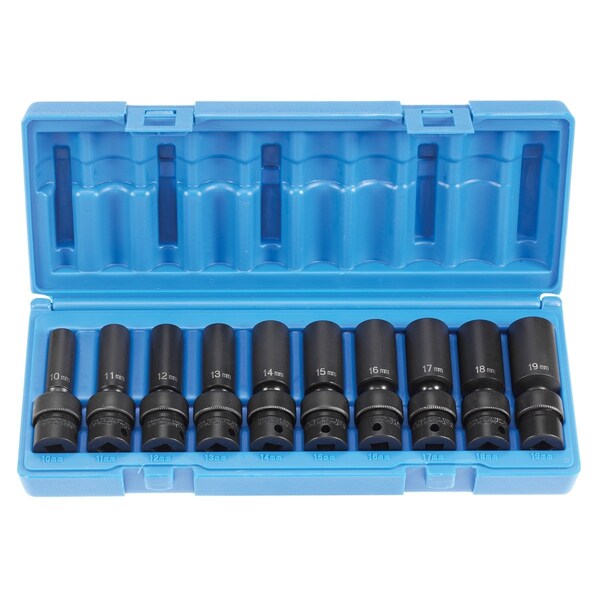 3/8" Drive Socket Set, 10 pcs