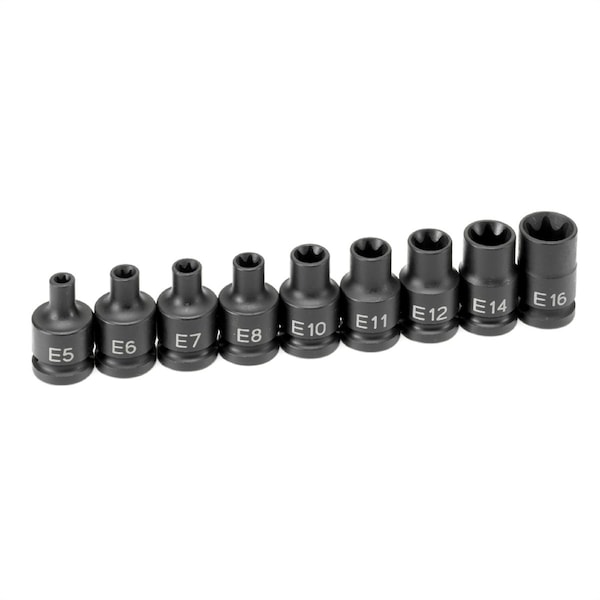 External Torx Set 3/8" Dr, 9 Pieces