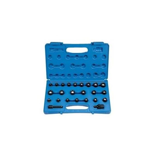 3/8" Drive, Impact Set, SAE, Metric Socket, Fr/M Magnetic Set, 24 pcs.