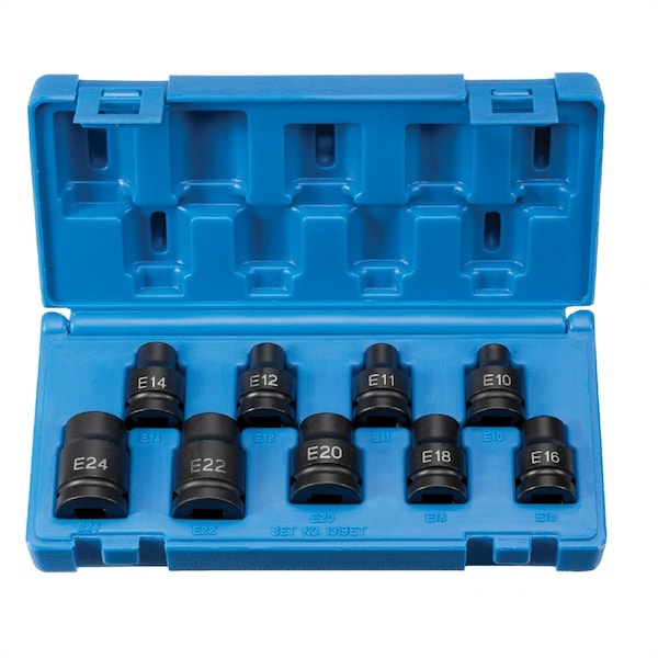 1/2" DR 9PC EXTERNAL TORQ SET