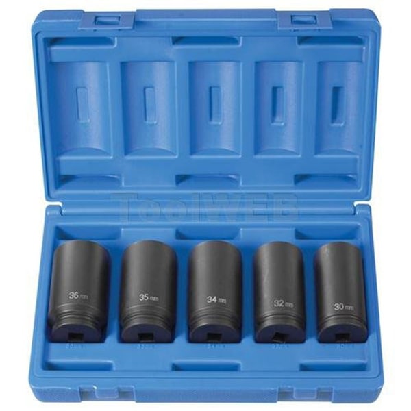 1/2" Drive Spindle Nut Set, 5 pcs