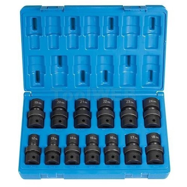 1/2"DR 12PT MET UNIVERSAL SET