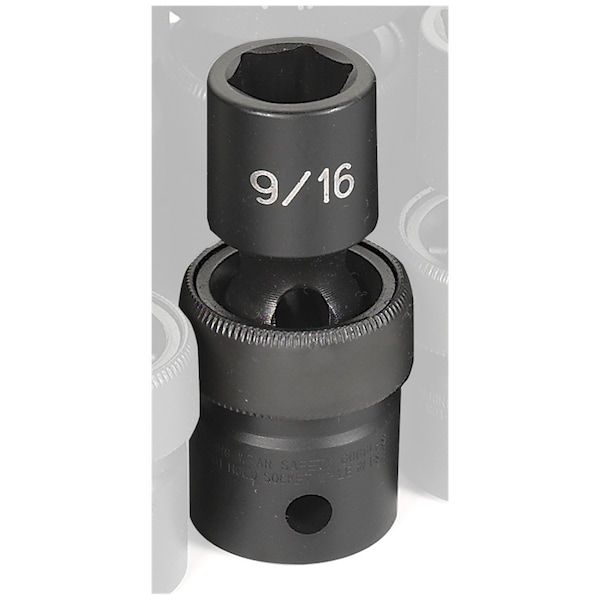 1/2" Drive, 9/16 Size, SAE Socket, 6 Points