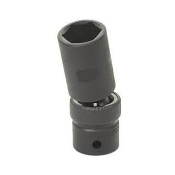 1/2" Drive, 19mm Size, Metric Socket, 6 Points, 19mm, 1/2"D, Impact, 6pt., D, Blk
