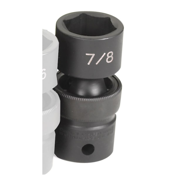 1/2" Drive, 7/8 Size, SAE Socket, 6 Points, 7/8", 1/2"D, Univ 6pt.