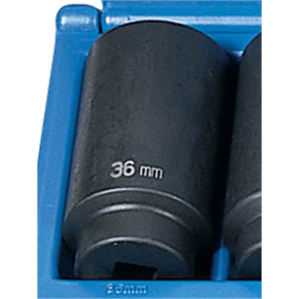 1/2" Drive, 36mm Size, Metric Socket, 6 Points, 36mm, 1/2"D, Impact, 6pt., D
