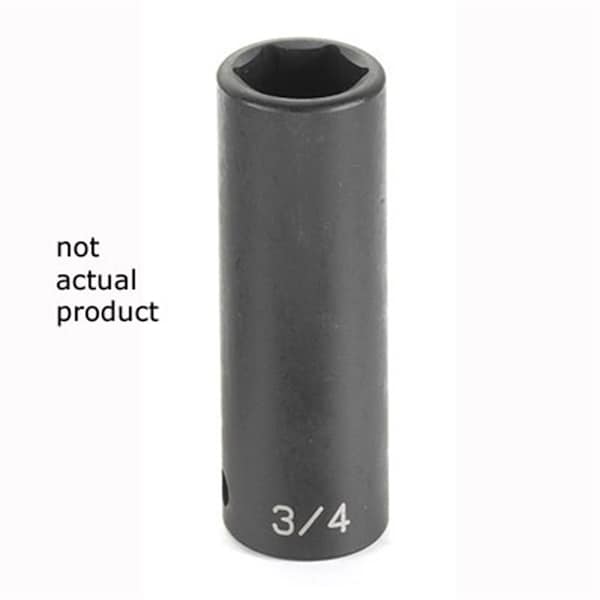 1/2" Drive, 2" SAE Socket, 6 Points, Deep 1/2"Dr, X 2