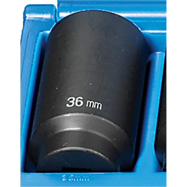 1/2" Drive, 36mm Size, Metric Socket, 12 Points, 36mm, 1/2"D, Impact, 12pt., D