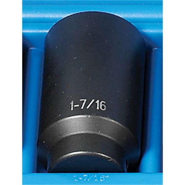 1/2" Drive, 1-7/16 Size, SAE Socket, 12 Points, 1-7/16", 1/2"D, 12pt. D