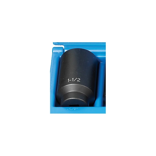 1/2" Drive, 1-1/2 Size, SAE Socket, 12 Points, 1-1/2", 1/2"D, 12pt. D