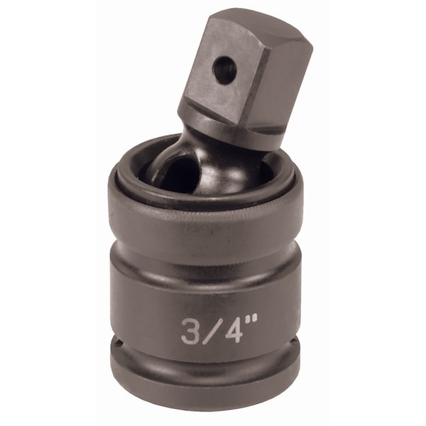 3/4" Drive Impact Socket Chrome plated, 3/4", 3/4"D, Univ Sq M, Black