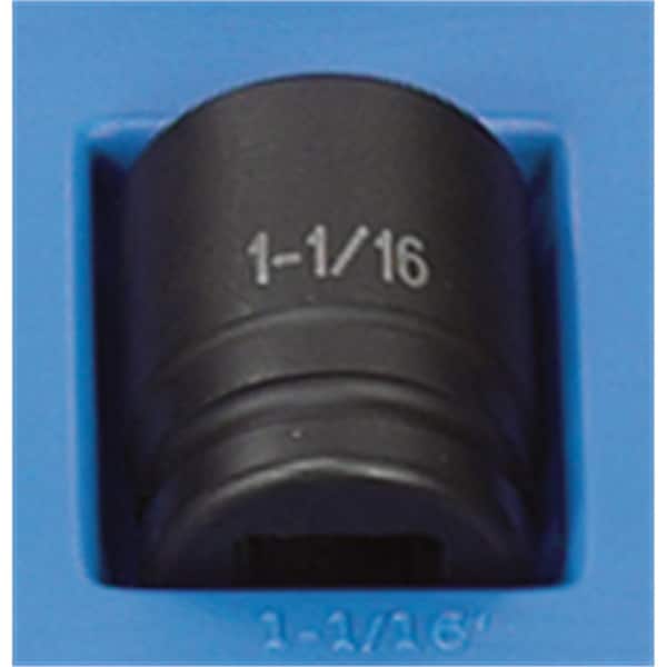 3/4" Drive, 1-1/16" Size, SAE Socket, 6 Points, 1-1/16", 3/4"D, 6pt.