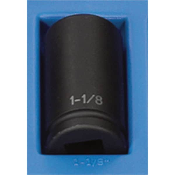 3/4" Drive, 1-1/8" Size, SAE Socket, 6 Points, 1-1/8", 3/4"D, 6pt. D