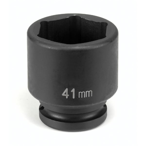 3/4" Drive, 41mm Size, Metric Socket, 6 Points, 41mm, 3/4"D, Impact, 6pt.