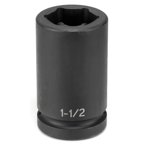 1" Drive, 1-1/2" Size, SAE Socket, 6 Points, 1-1/2", 1"D, Wheel Impact