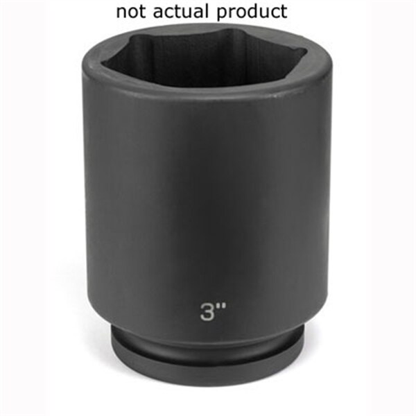 1" Drive, 2-1/2" Size, SAE Socket, 6 Points, 2-1/2", 1"D, Impact , D, Blk