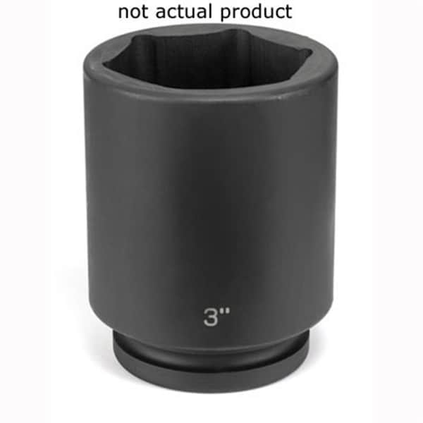 1" Drive, 2-9/16" Size, SAE Socket, 6 Points, 2-9/16", 1"D, D, Blk