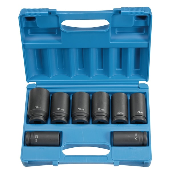 3/4" Drive, 26mm, 27mm, 29mm, 30mm, 32mm, 35mm, 36mm, 38mm Metric Socket, 6 Points, Duo-1/4"Dx13mm, D, Duo