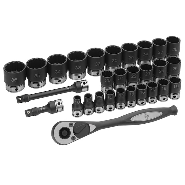 1/2 in Drive, Duo-Socket, Duo-1/2 inD, Metric, 29pcs.