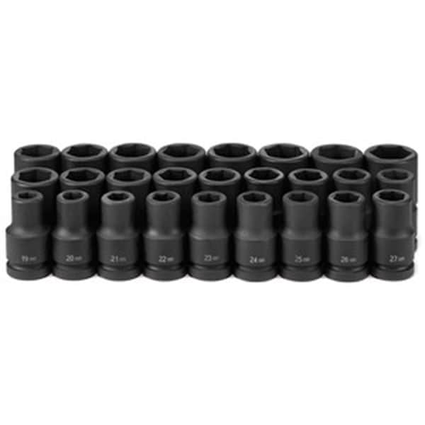 1" Drive Metric, 26 pcs
