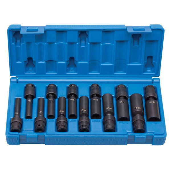 1/4" Drive, Universal Set, Metric Socket