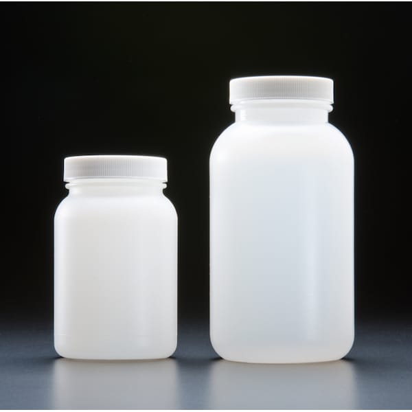 HDPE Wide Mouth Jar, 110-400mm Thread, White Closure, F217 Lined, PK4