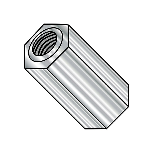 Hex Standoff, #2-56 Thrd Sz, 1 in L, Stainless Steel Plain, 1/8`" Hex W, 250 PK