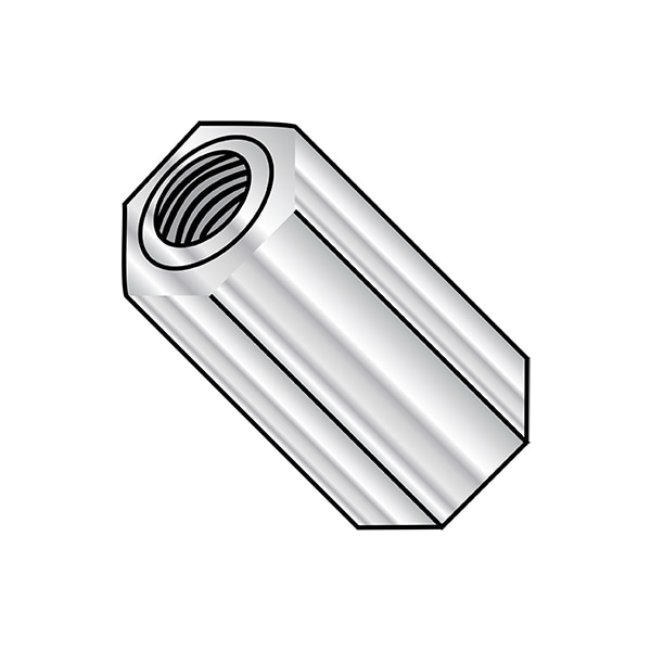 Hex Standoff, #2-56 Thrd Sz, 1 in L, Aluminum 1/8" Hex W, 500 PK