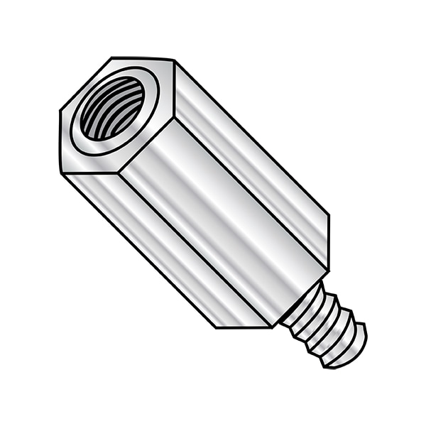 Hex Standoff, #8-32 Thrd Sz, Aluminum 1/4" Hex W, 1000 PK