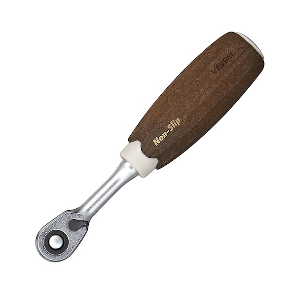 1/4" Drive WOOD-COMPO Ratchet Handle No.HRH2-W 1/4", Natural