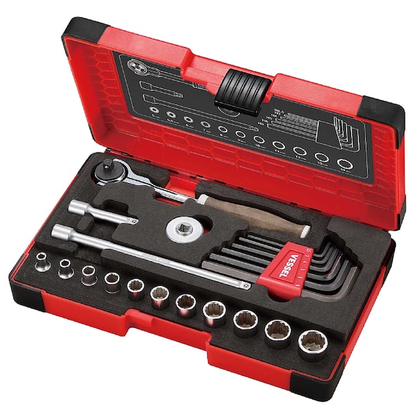 WOOD-COMPO Swivel Socket Wrench 1/4" SQ