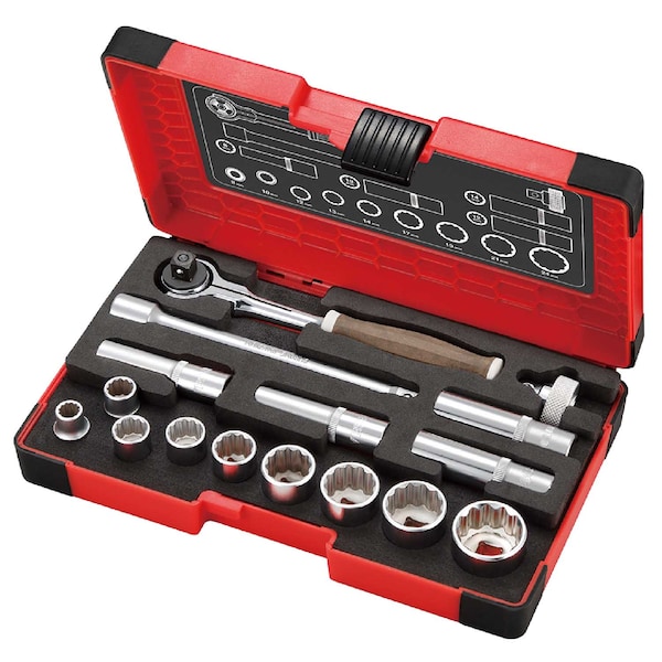 3/8" Drive Metric, 9 pcs