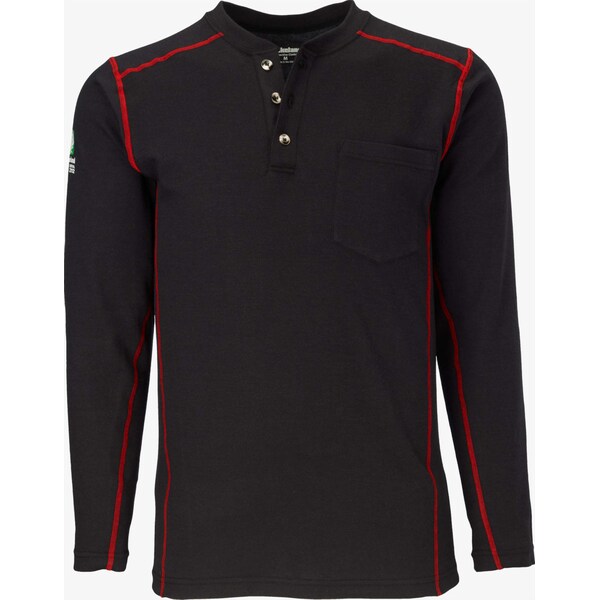 High Performance FR Henley, Black, 2XT