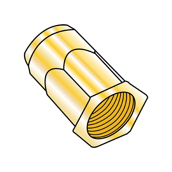 Rivet Nut, M6-1.00 Thread Size, 120.96 mm Flange Dia., 14.36 mm - 15.36 mm L, Steel, 2000 PK
