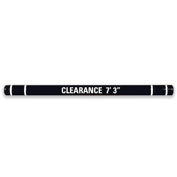 Height Guard, 4.5"X80" Blk/Wht Tape W/ "C