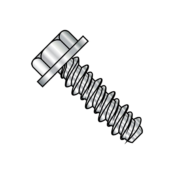 410, #10-16 Hex Head Cap Screw, Plain Stainless Steel, 1 in L, 3000 PK
